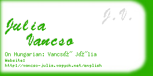 julia vancso business card